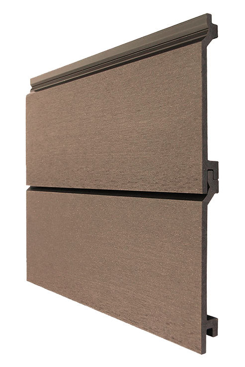 Light Brown Exterior Shiplap Composite Boards, Outdoor Wall Panel Cladding