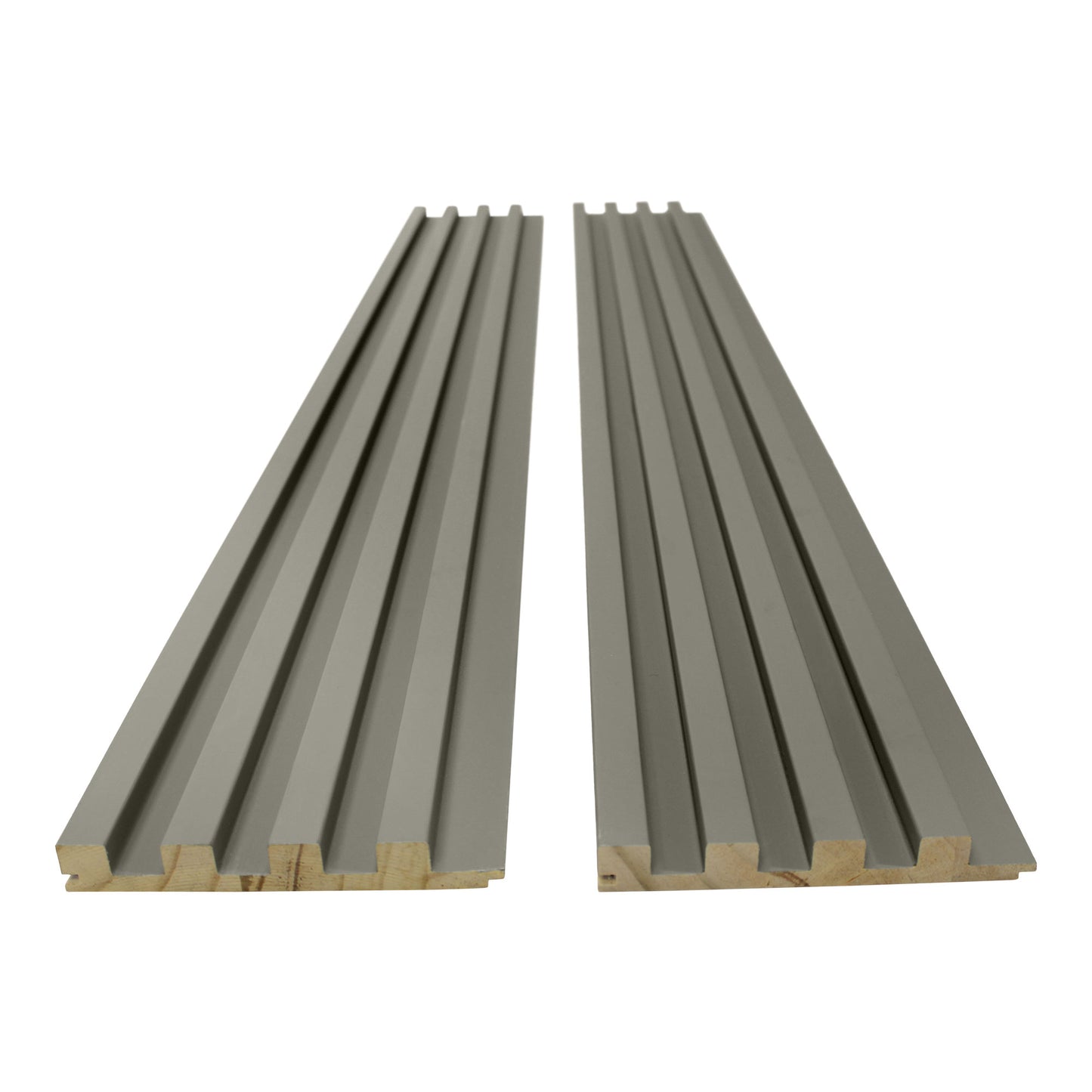 Pebble Gray Slat Wood Panels for Walls