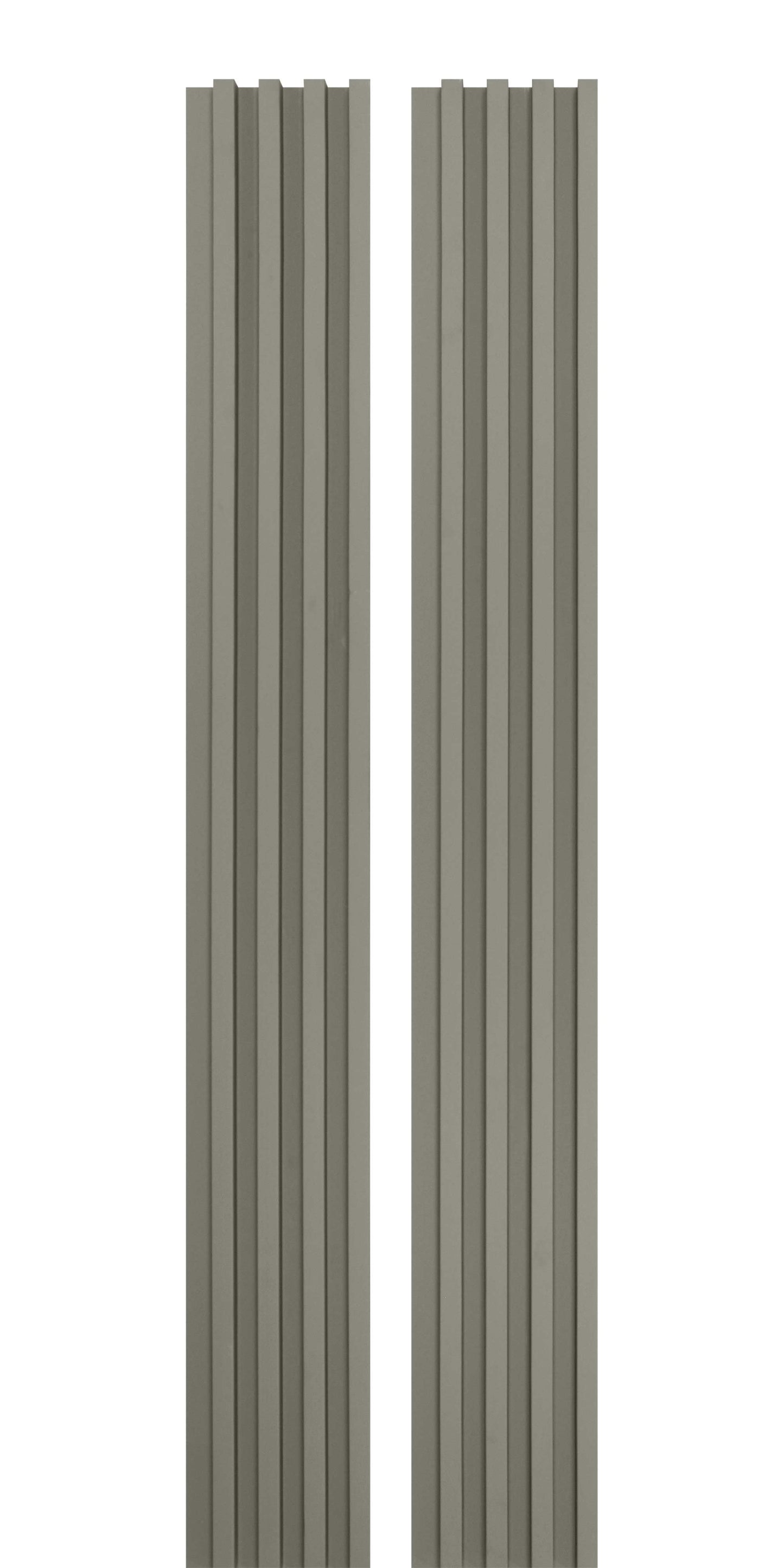 Pebble Gray Slat Wood Panels for Walls