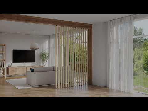 How to install Swivel Slat Rotating Wood Room Divider Wall Partition