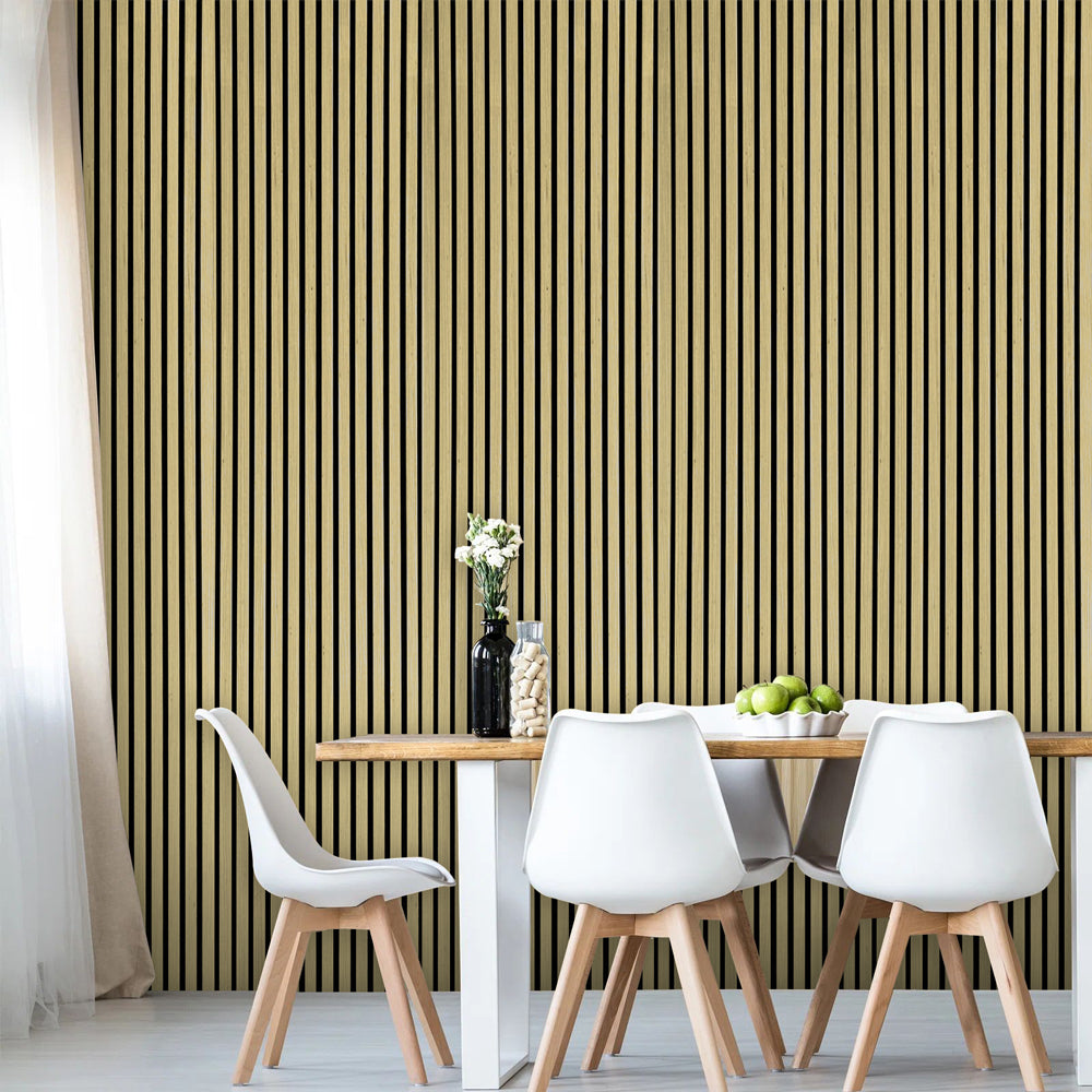 White Oak Acoustic Wall Paneling