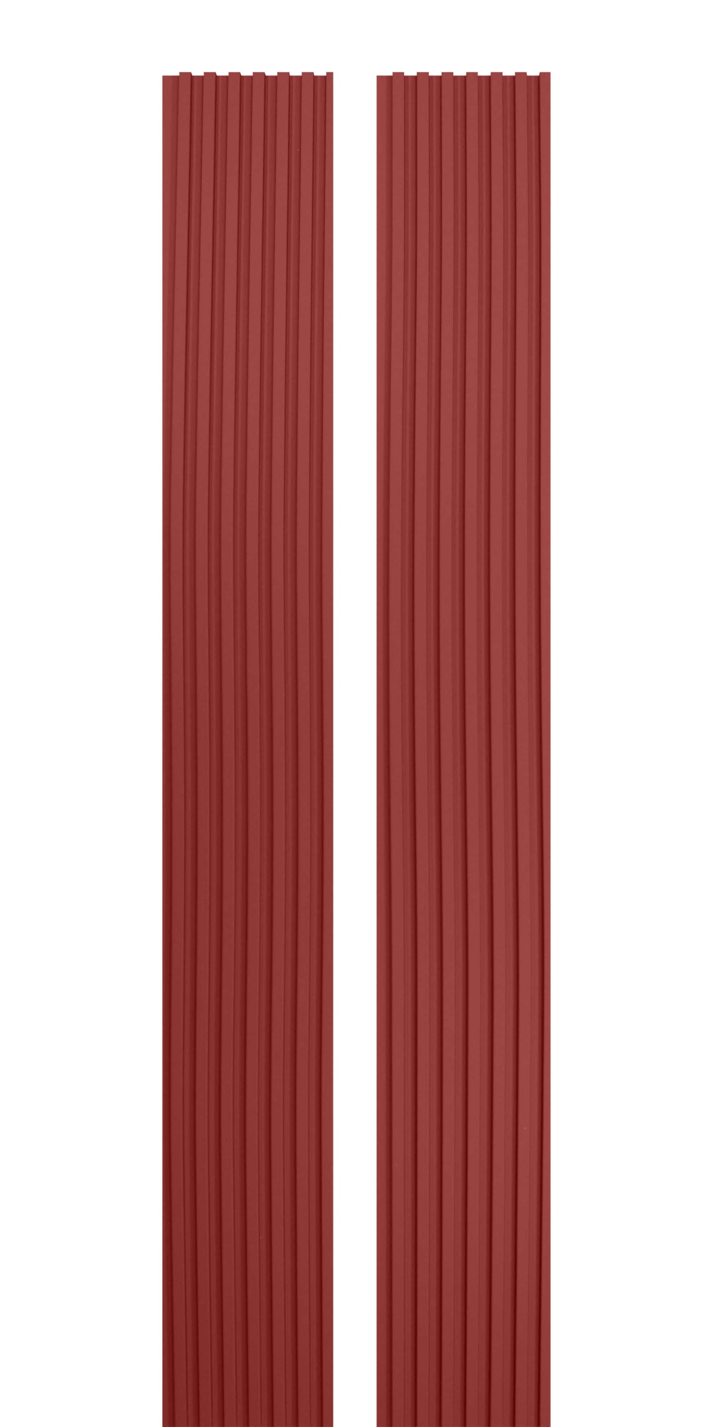 Satin Red Slat Wood Panels for Walls