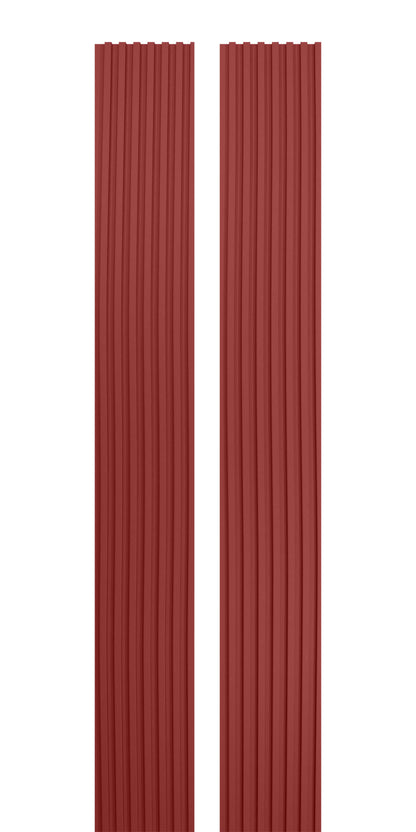 Satin Red Slat Wood Panels for Walls