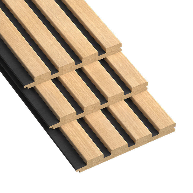 Maple With Black Accents With Black Accents Wood Slat Panels for Walls - Stout
