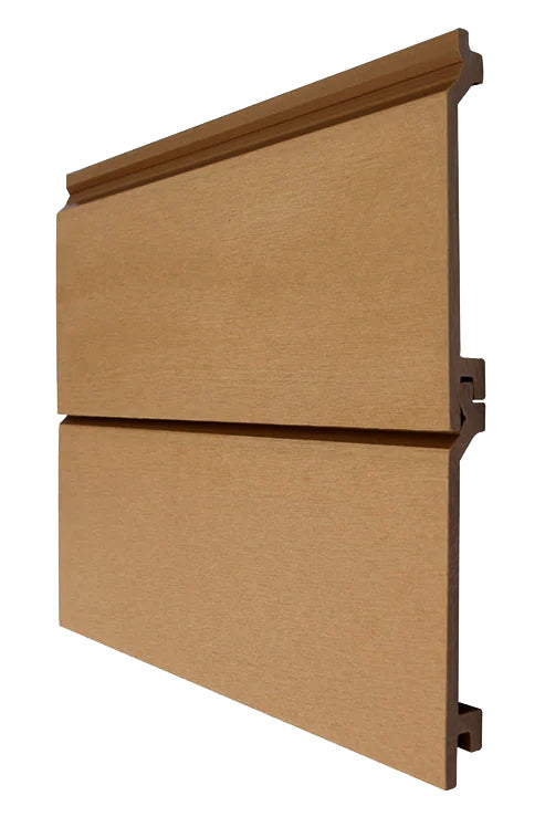 Teak Exterior Shiplap Composite Siding, Outdoor Wall Panel Cladding