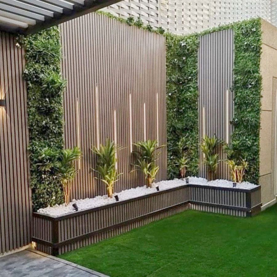 Dark Brown Exterior Slat Wall Paneling for Outdoors