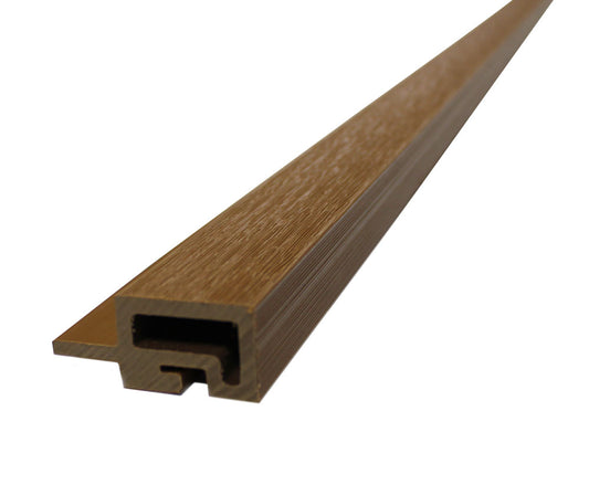 Teak Universal Trim End Cap, Corner Piece Molding For Exterior Wall Panels