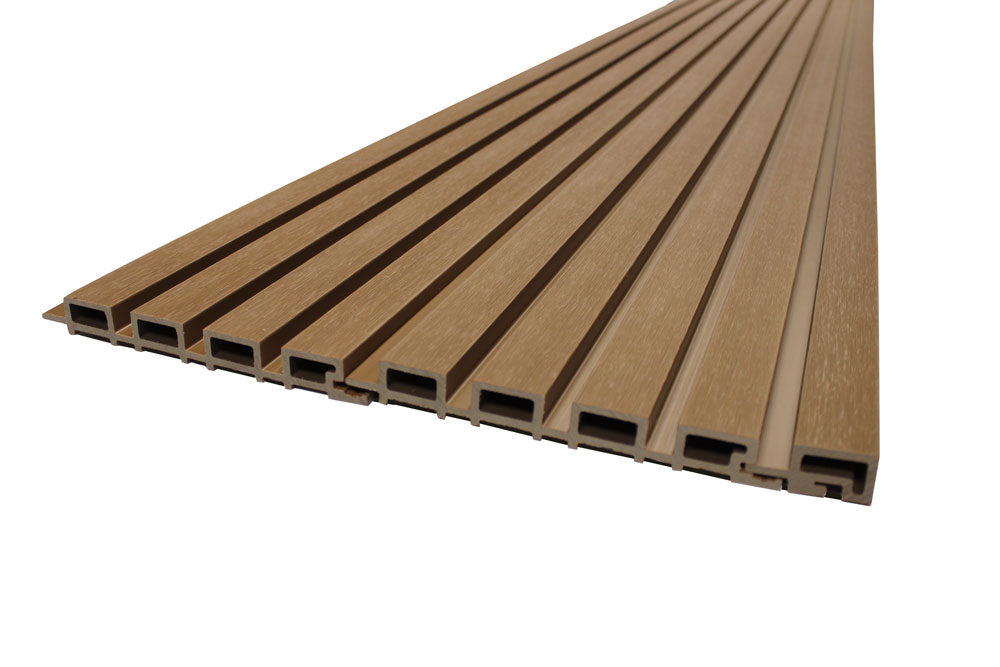 Teak Universal Trim End Cap, Corner Piece Molding For Exterior Wall Panels