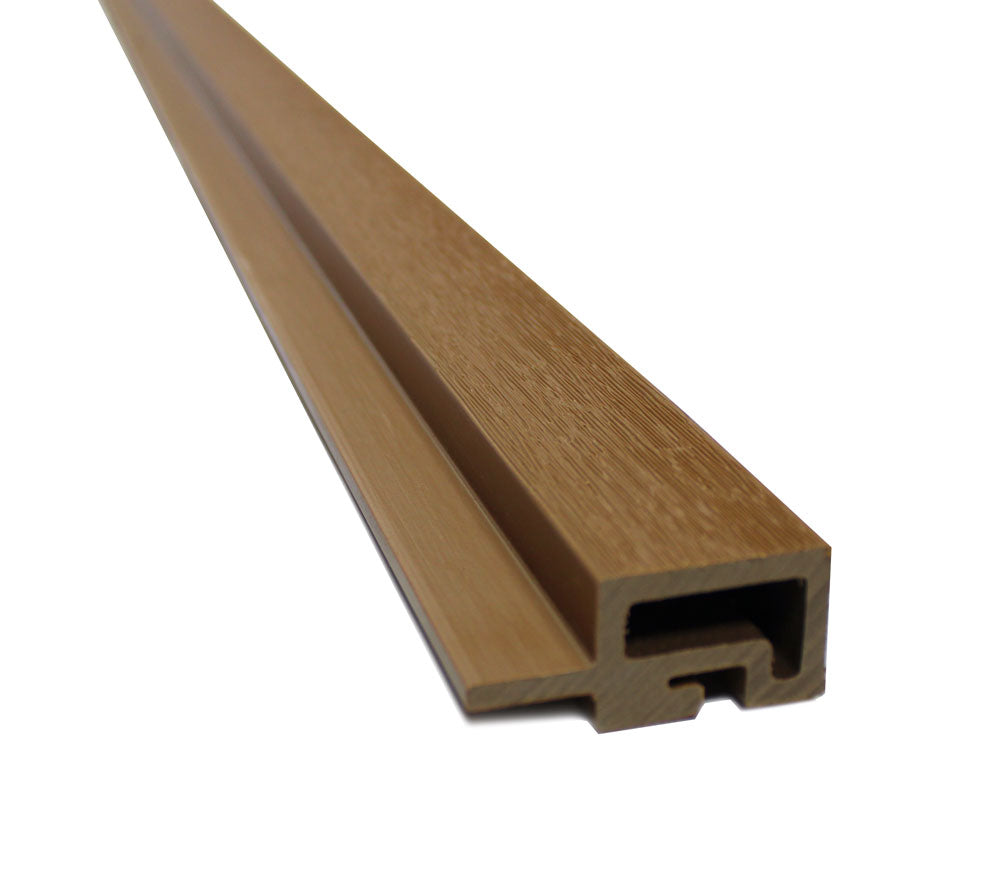 Teak Universal Trim End Cap, Corner Piece Molding For Exterior Wall Panels