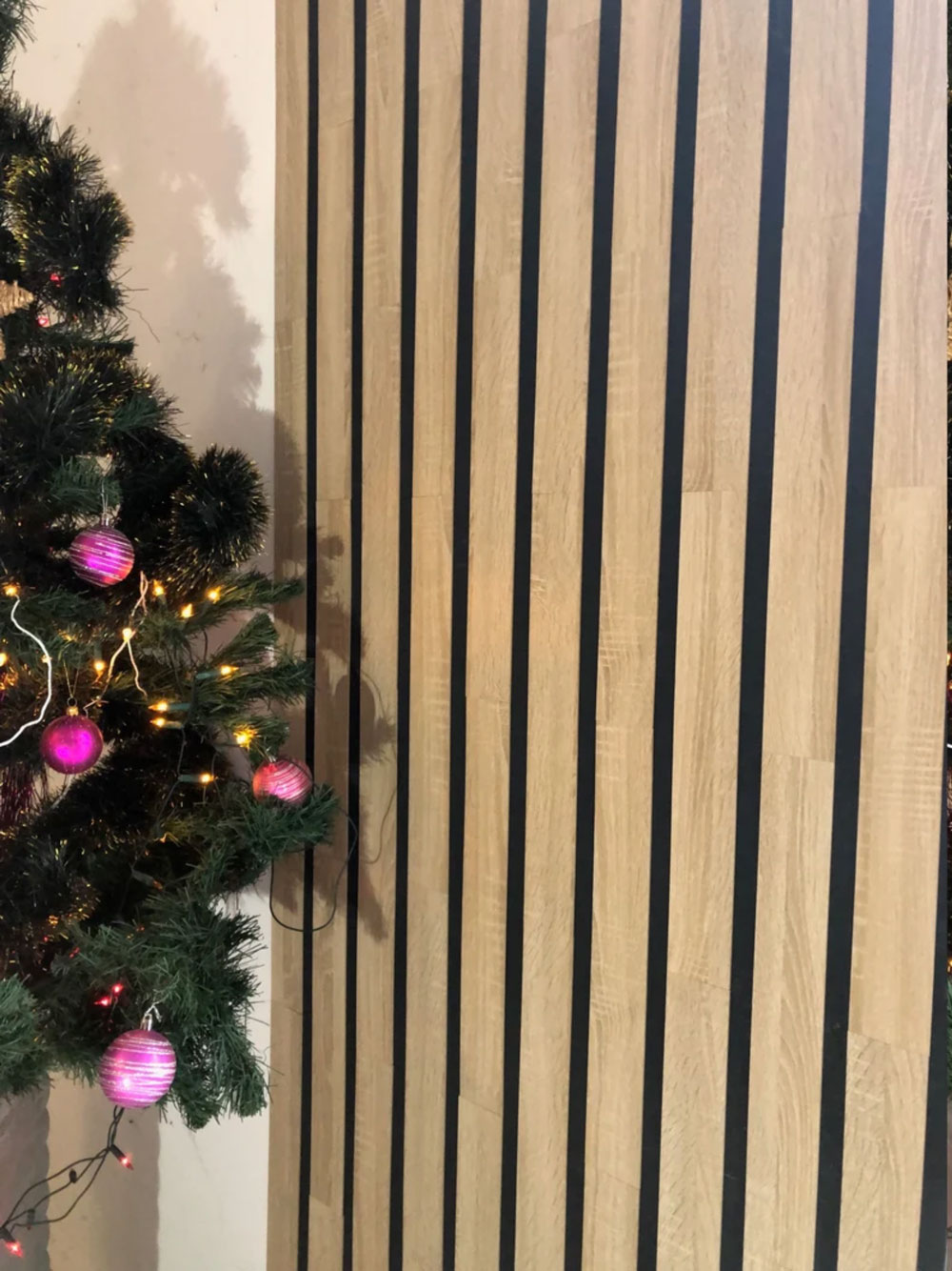 Teak Vinyl Slat Panels For Walls