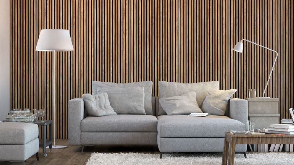 Teak Vinyl Slat Panels For Walls