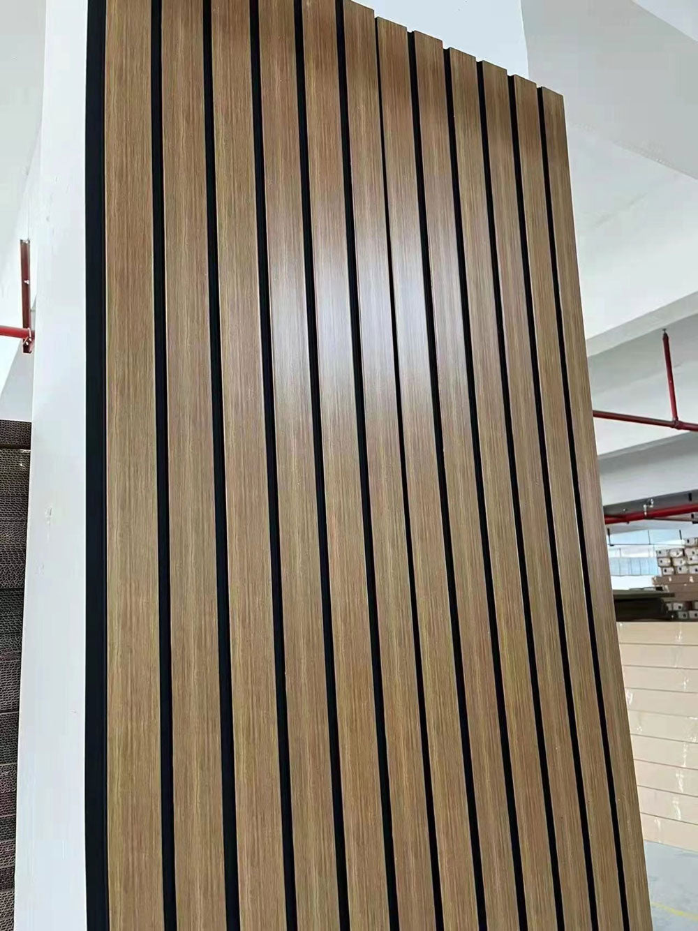 Teak Vinyl Slat Panels For Walls
