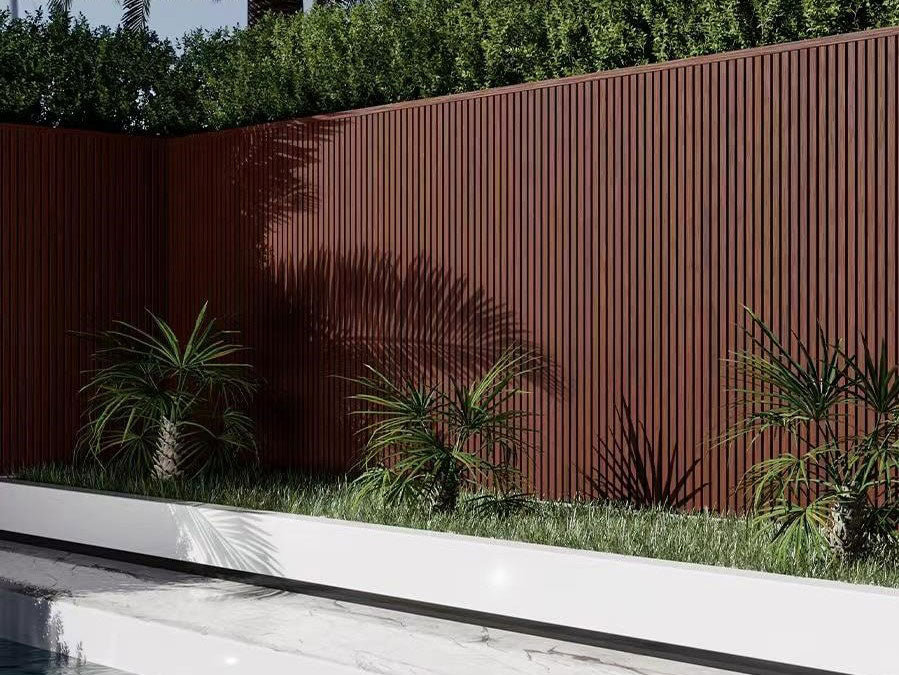 Dark Brown Outdoor Slat Wall Panels
