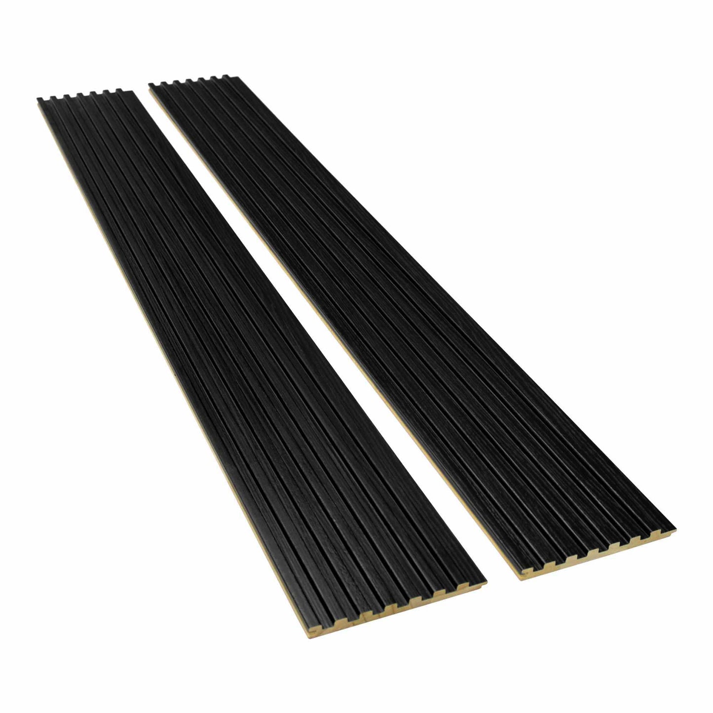 Ultra Black Slat Wood Panels for Walls