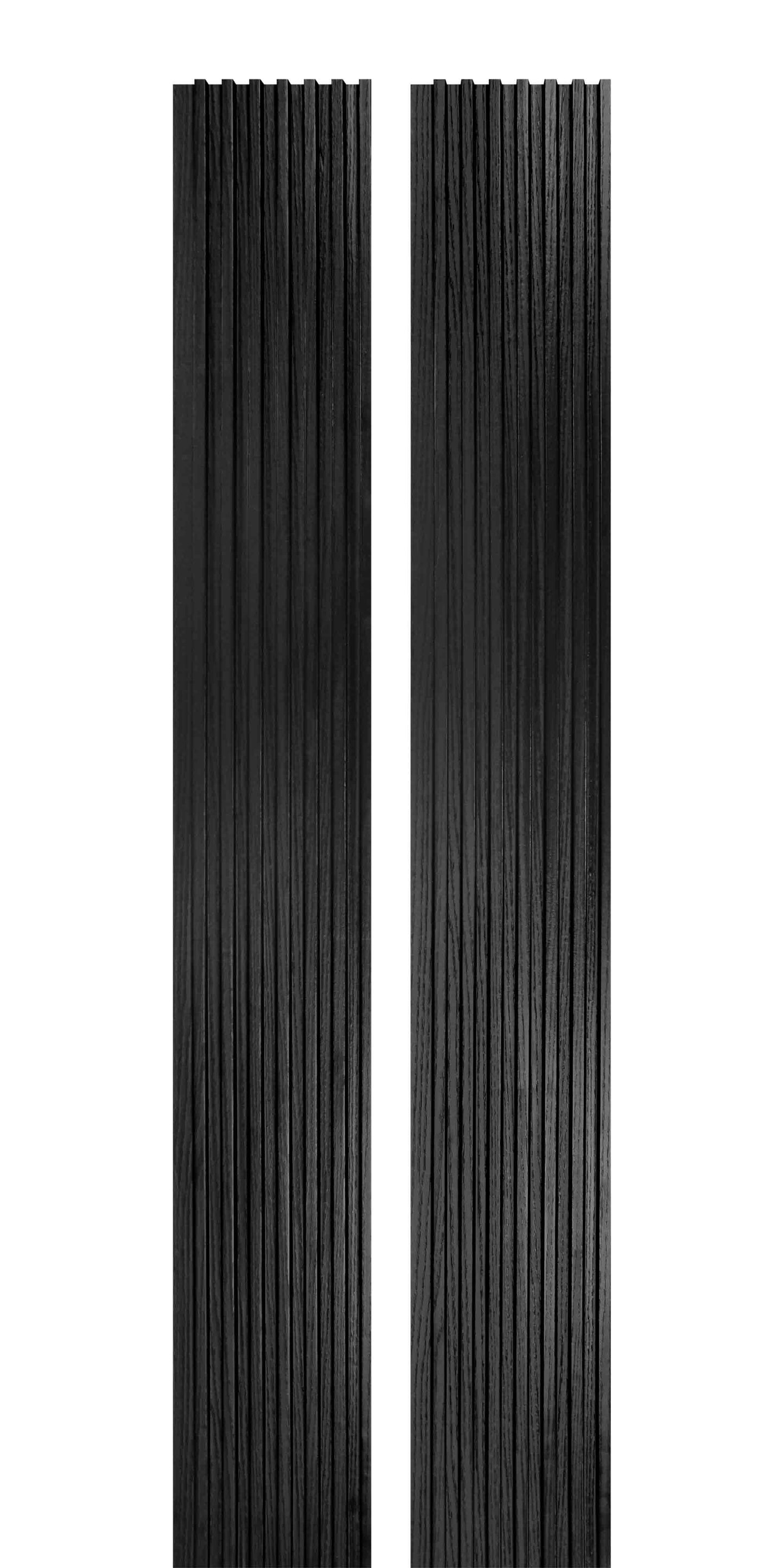 Ultra Black Slat Wood Panels for Walls
