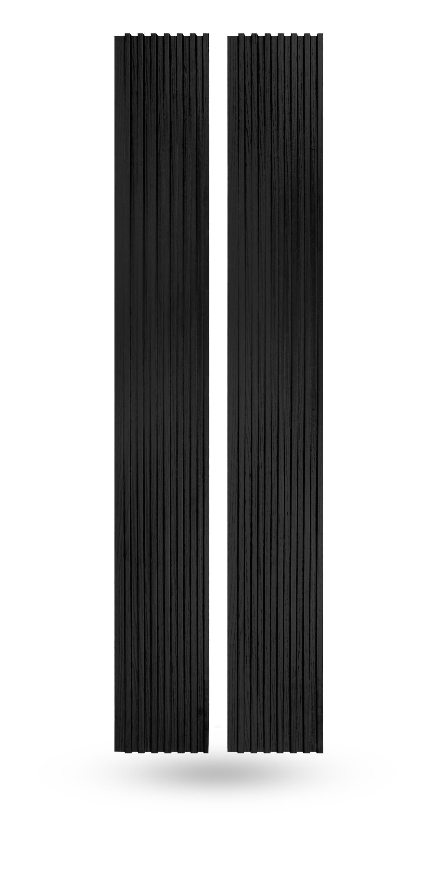 Ultra Black Slat Wood Panels for Walls