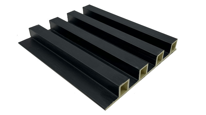 Ultra Black WPC Fluted Slat Wall Panels