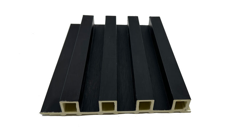 Ultra Black WPC Fluted Slat Wall Panels
