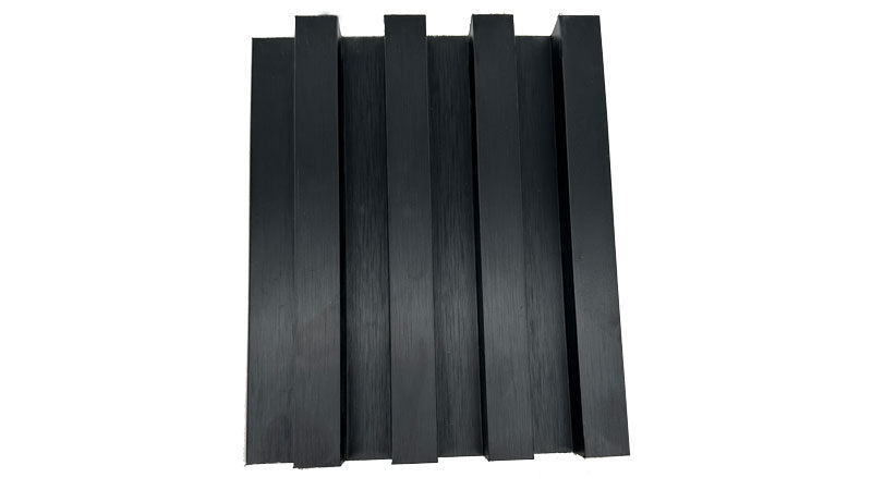 Ultra Black WPC Fluted Slat Wall Panels