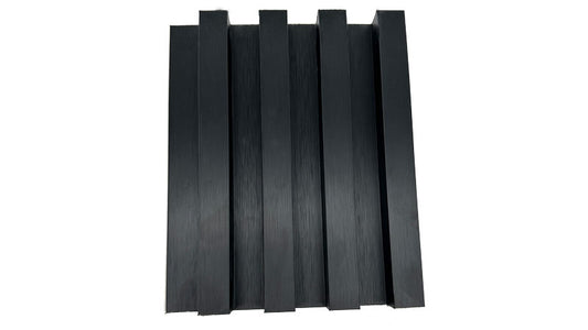 Ultra Black WPC Fluted Slat Wall Panels