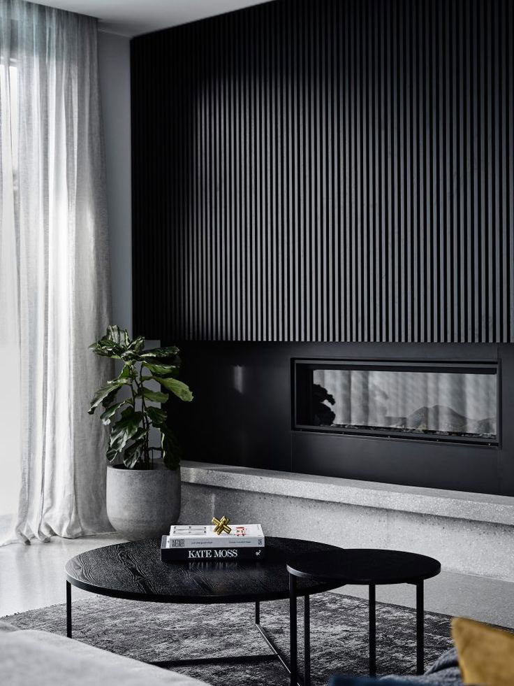 Ultra Black WPC Fluted Slat Wall Panels