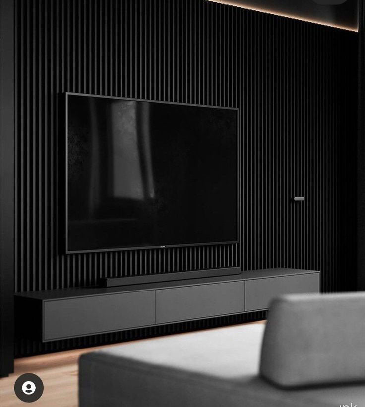 Ultra Black WPC Fluted Slat Wall Panels