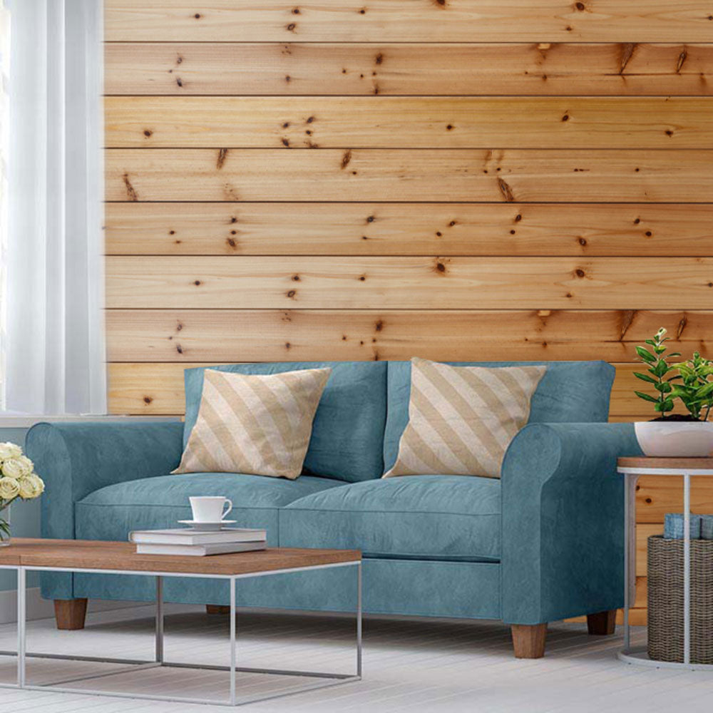 Unfinished Cedar Wood Shiplap Siding Boards for Interior, Exterior Walls