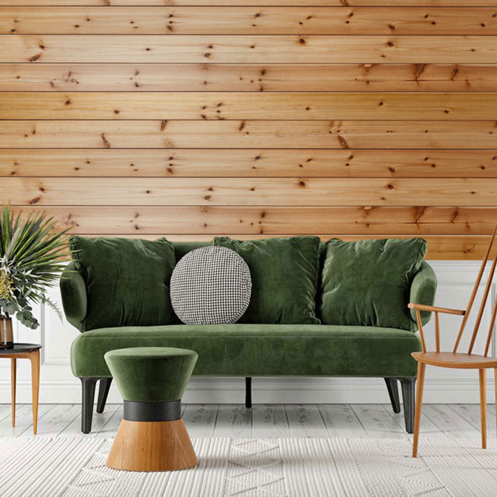 Unfinished Cedar Wood Shiplap Siding Boards for Interior, Exterior Walls