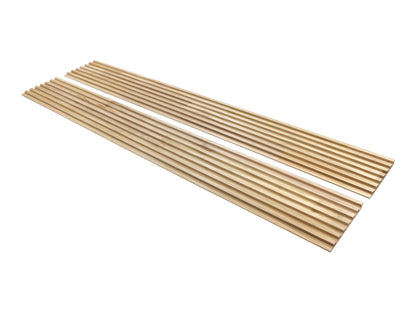 Unfinished Slat Wood Panels for Walls, Paint and Stain Grade - Sleek (106" x 5 3/4")