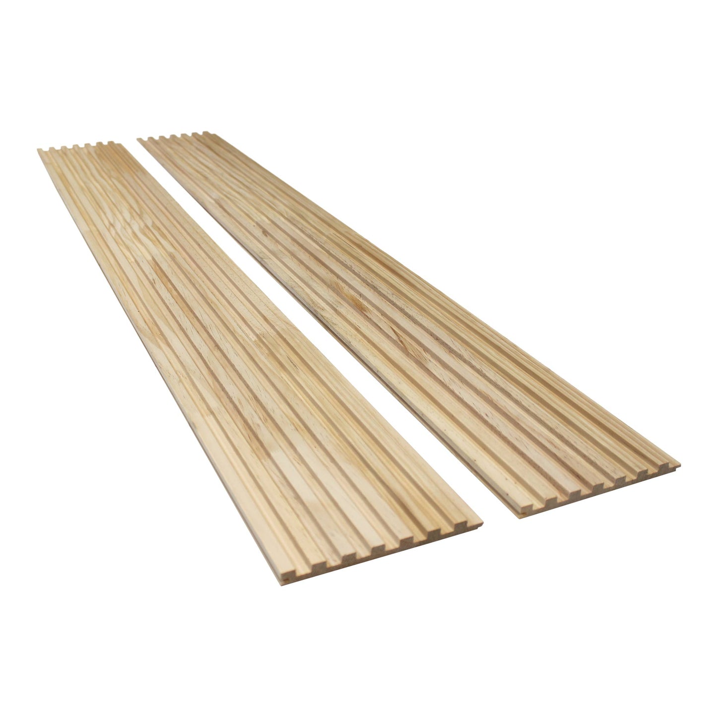 Unfinished Slat Wood Panels for Walls, Paint and Stain Grade - Sleek (106" x 5 3/4")