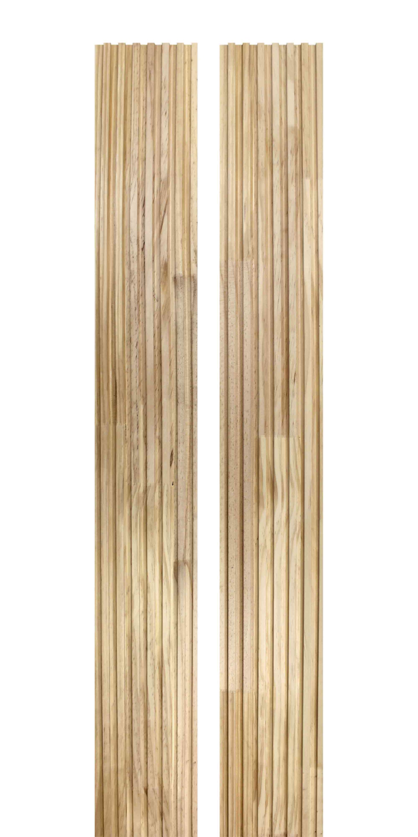 Unfinished Slat Wood Panels for Walls, Paint and Stain Grade - Sleek (106" x 5 3/4")