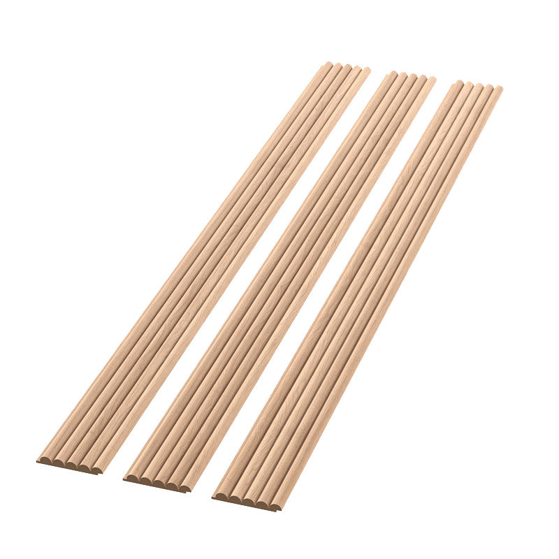Rounded Unfinished Slat Wood Panels for Accent Walls