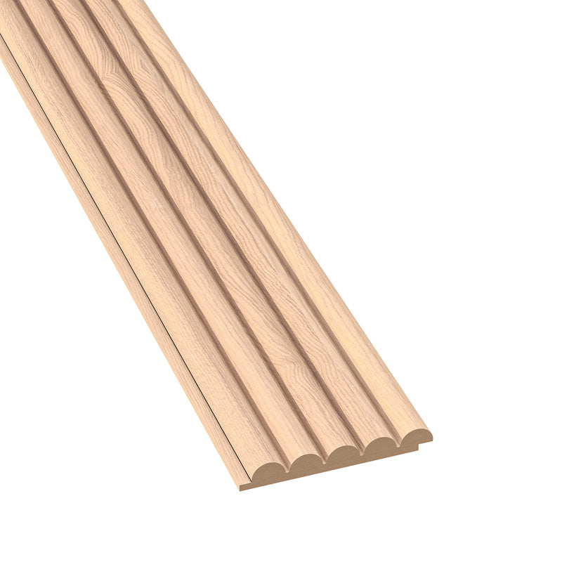 Rounded Unfinished Slat Wood Panels for Walls