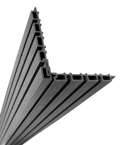 Gray Universal Trim End Cap, Corner Piece Molding For Exterior Wall Panels