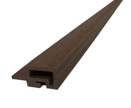 Dark Brown Universal Trim End Cap, Corner Piece Molding For Exterior Wall Panels