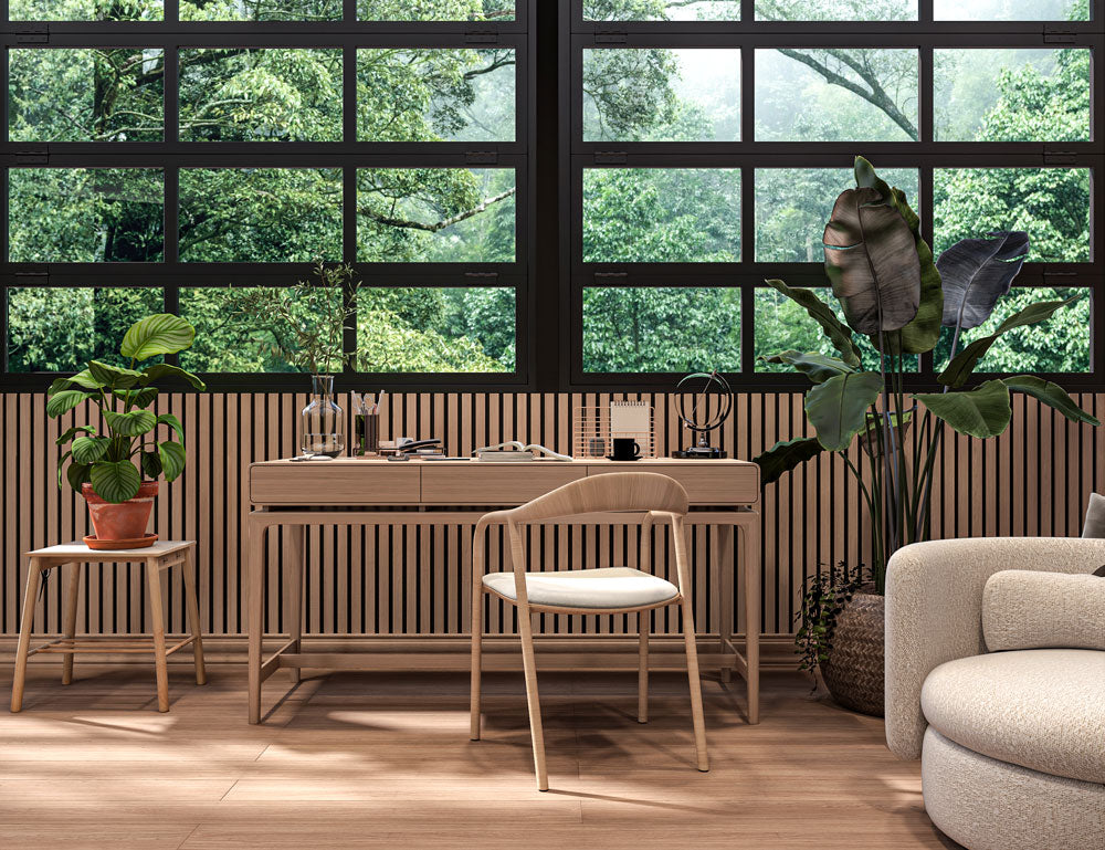 Vanilla Oak Acoustic Slat Paneling