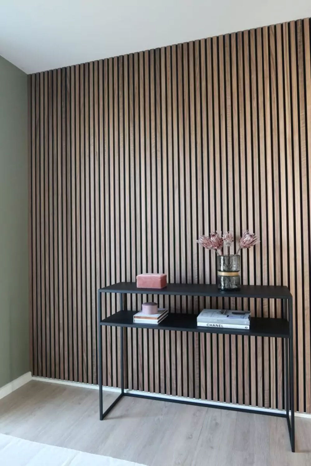 White Oak Vinyl Slat Panels For Walls
