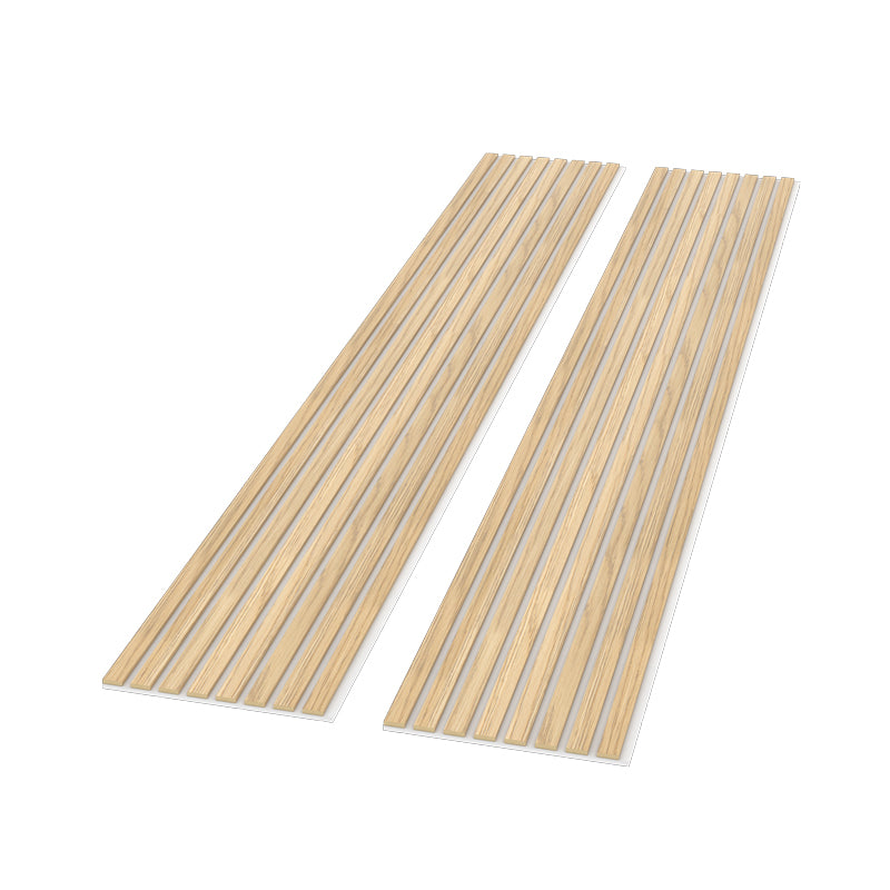 White Oak Acoustic Wall Panels With Pure-White Accents Interior Soundproof Slat Wood Siding
