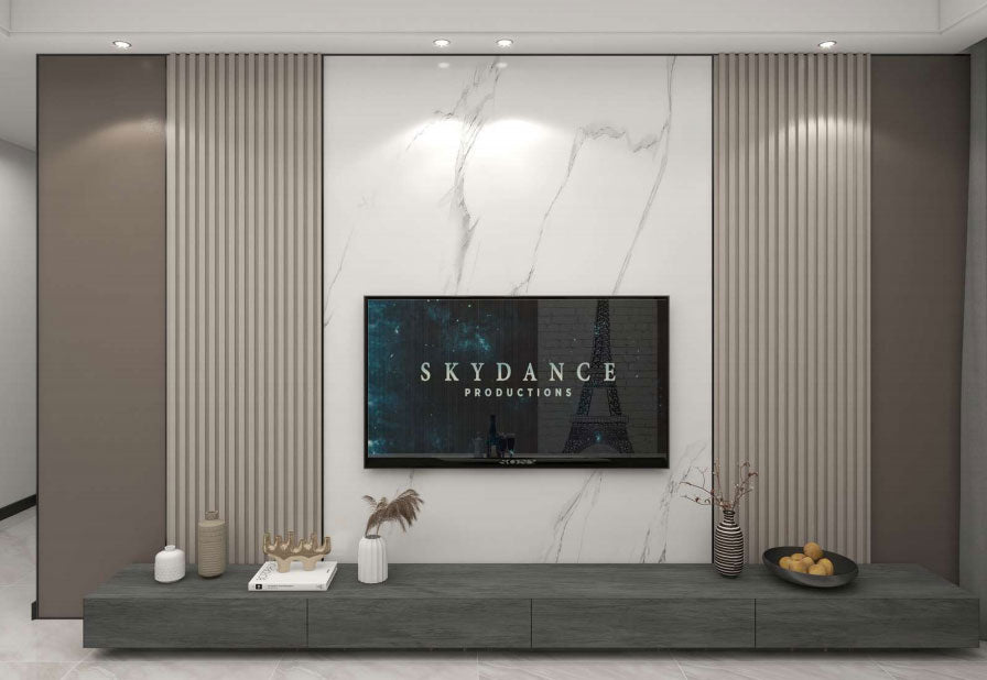 Pure-White Slat Wood Panels for Walls - Sleek (106" x 5 3/4")