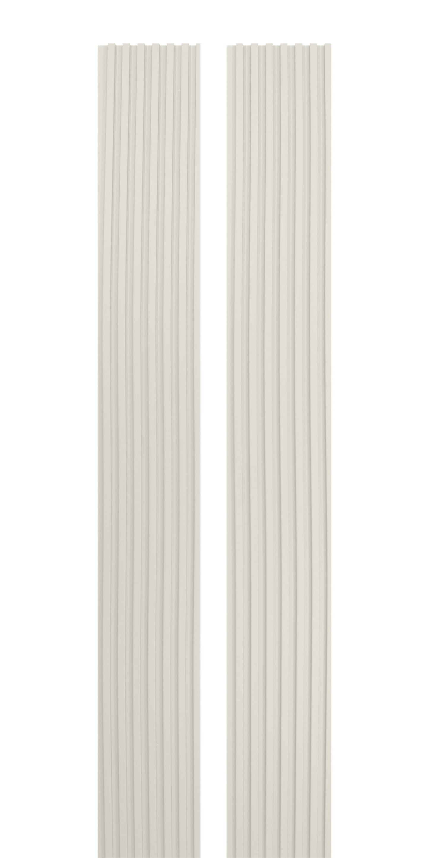 off-white slat wood panels for walls