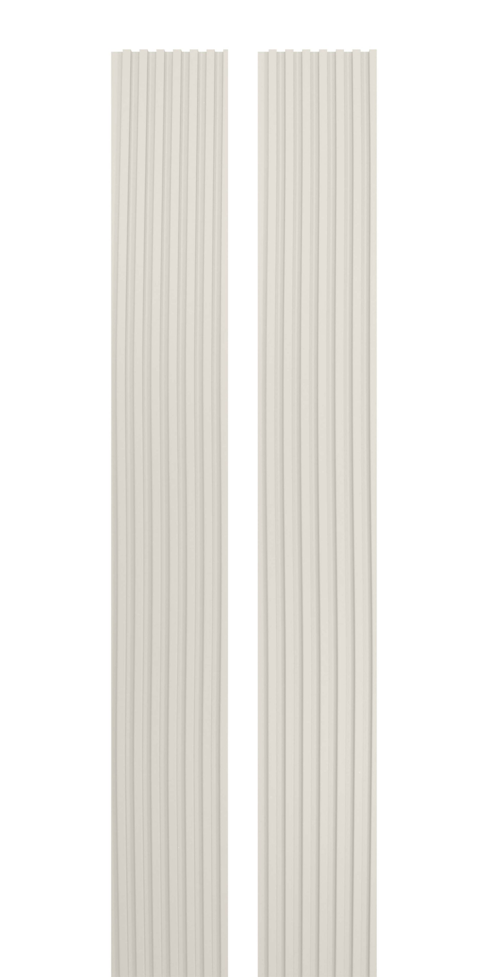 off-white slat wood panels for walls