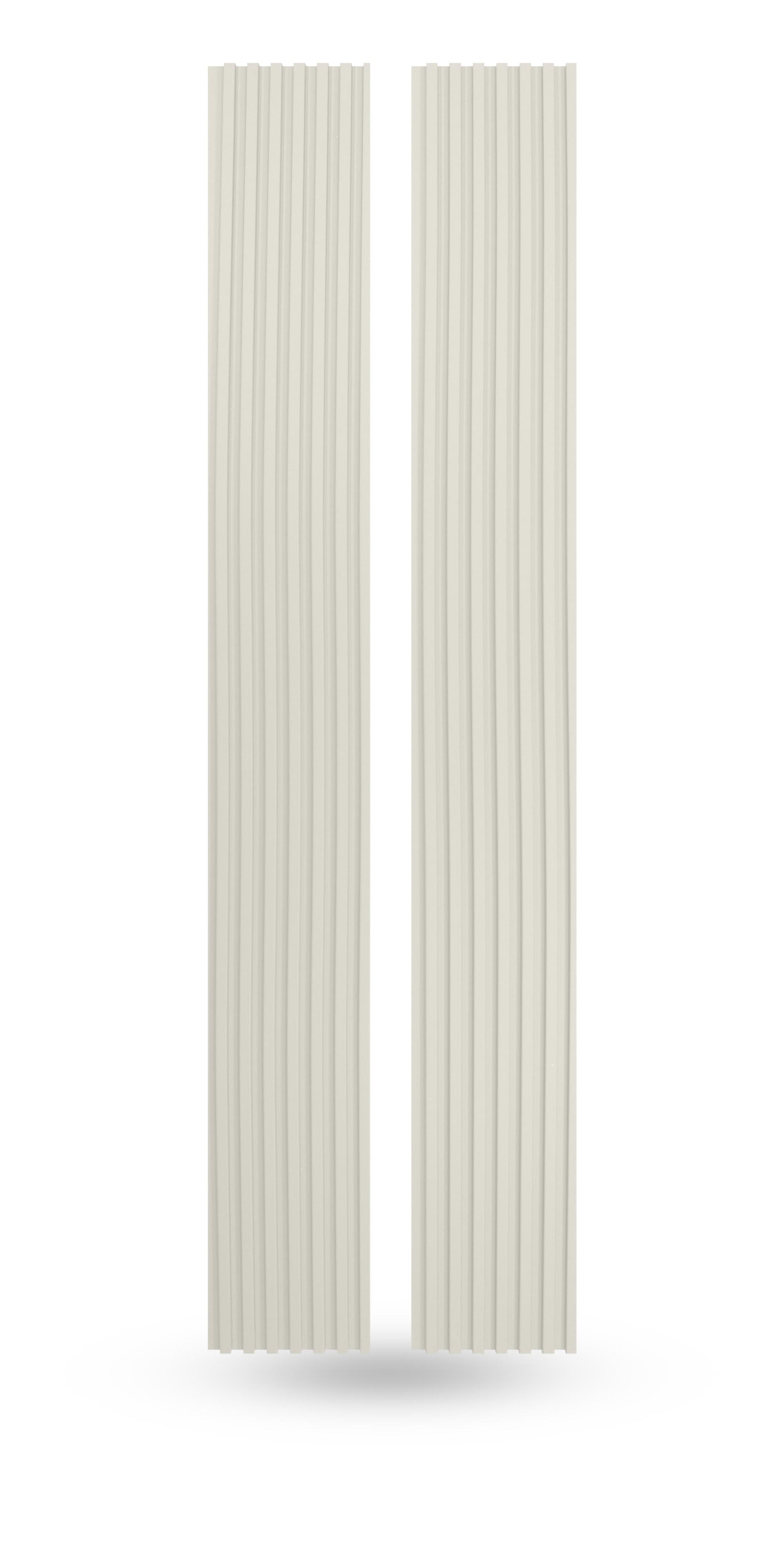 off-white slat wood panels for walls