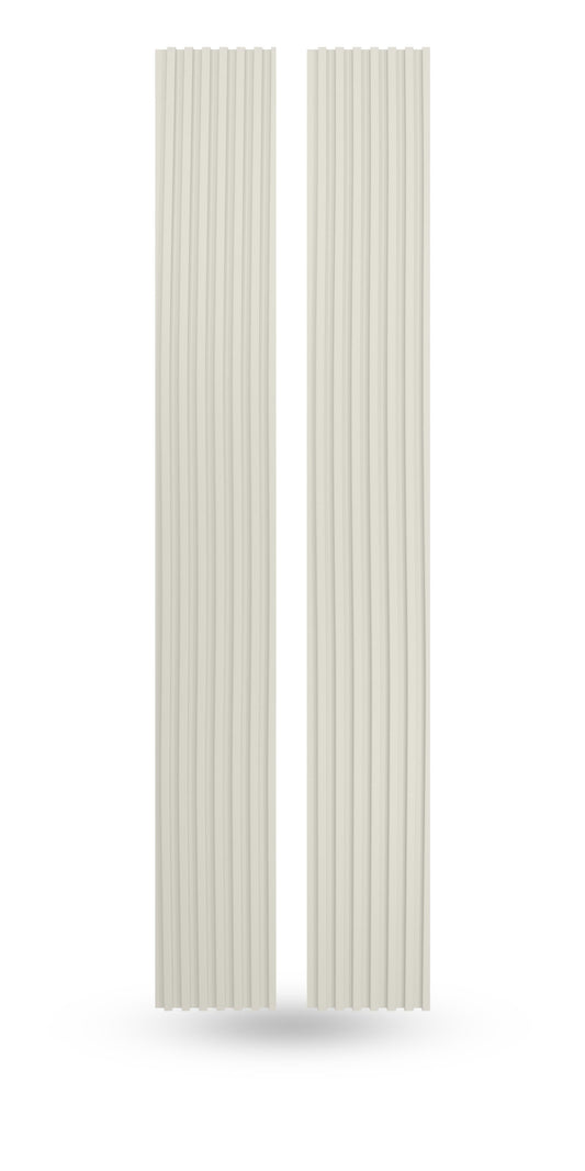 off-white slat wood panels for walls