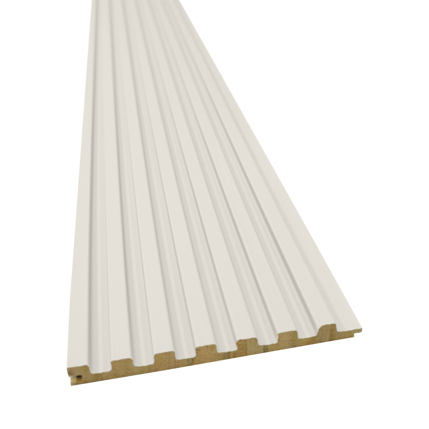 off white wood slat paneling