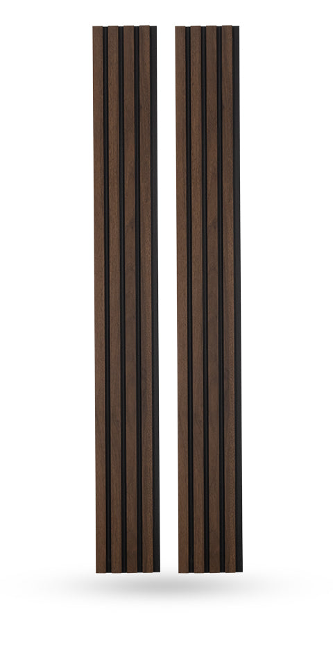 Antique Oak With Black Accents Wood Slat Panels for Walls - Stout