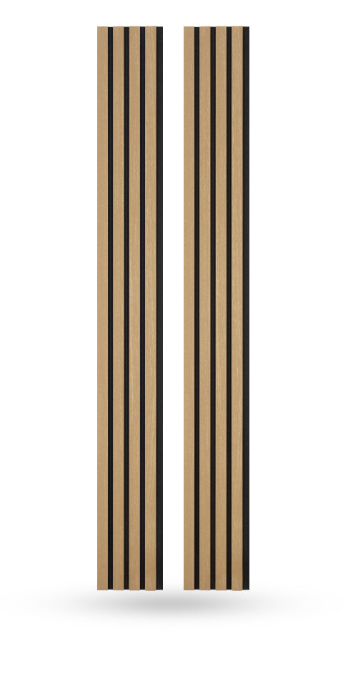 Maple With Black Accents With Black Accents Wood Slat Panels for Walls - Stout