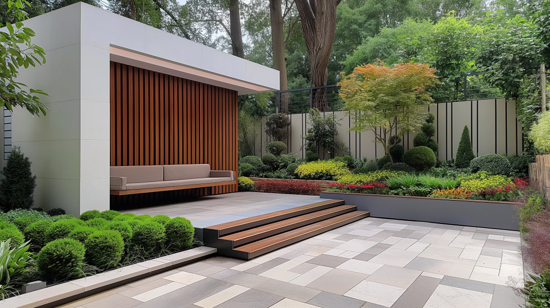 Teak Embossed Wood-Effect Exterior Slat Wall Paneling for Outdoors