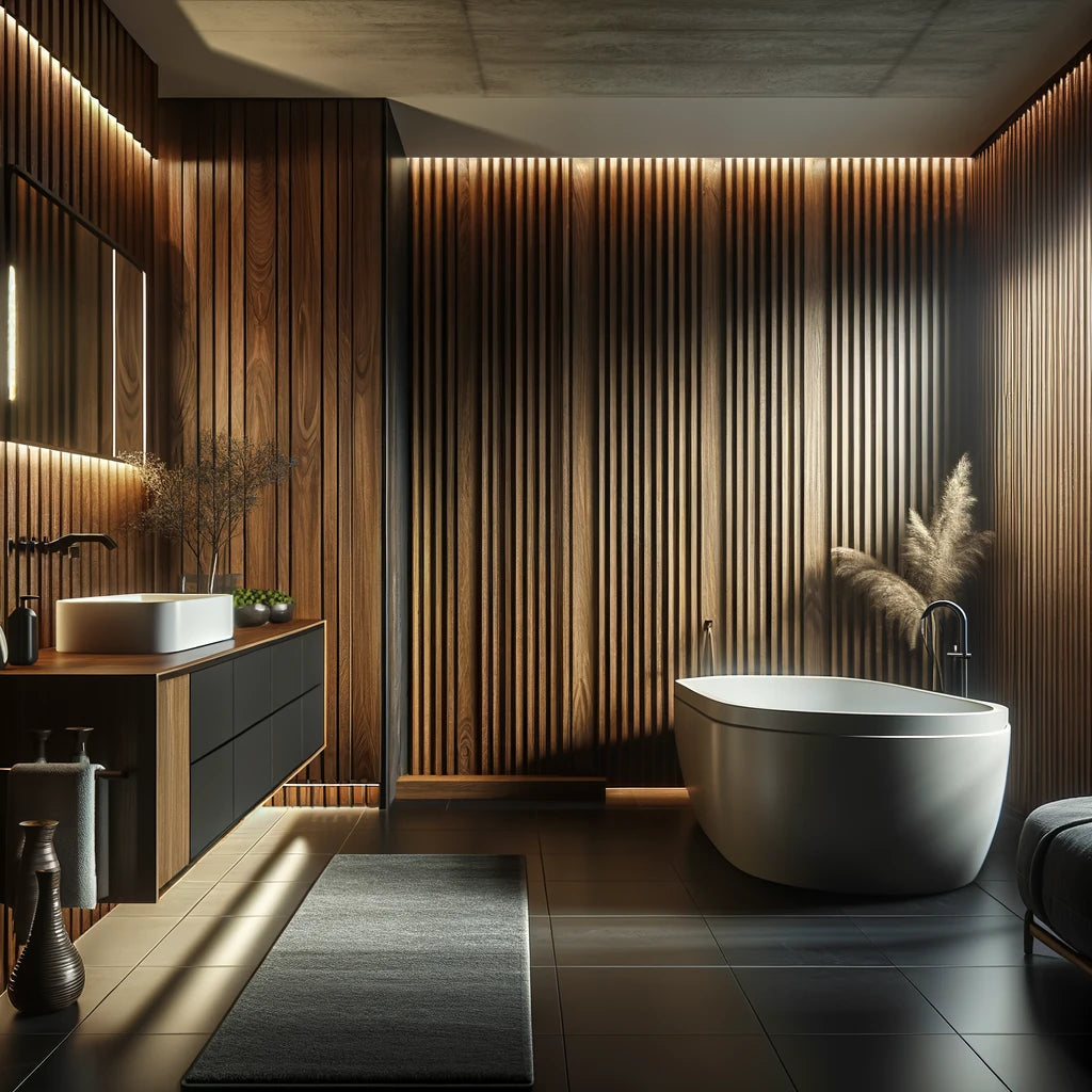 bathroom wood wall panels