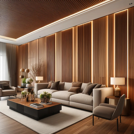 walnut wood wall decor panels