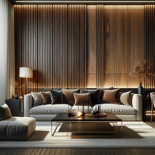 dark chestnut wall slats